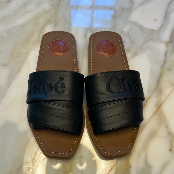 Chloe Shoes - Chloe Woody Leather Sandals